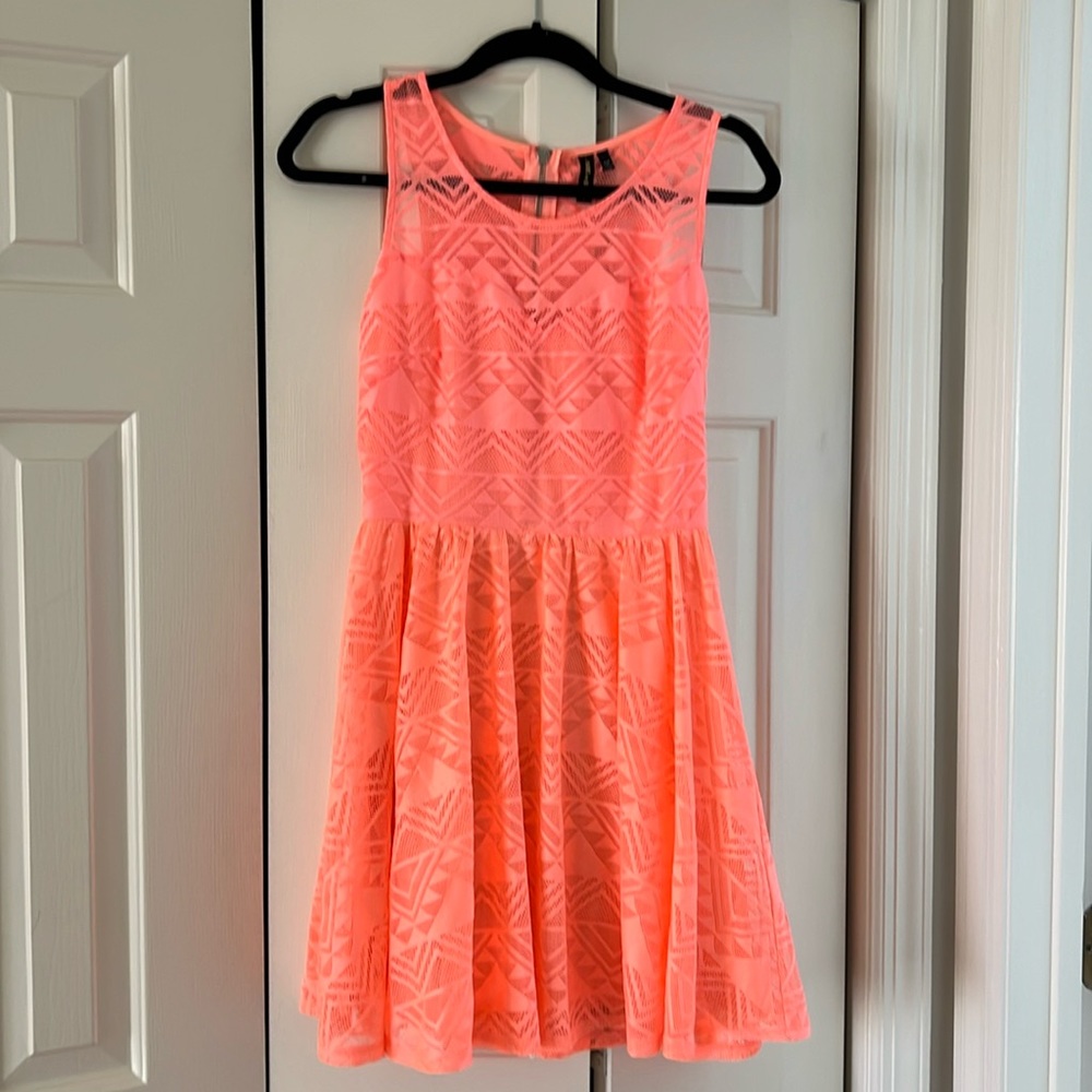Bright orange dress